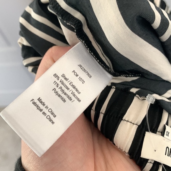 JASON WU STRIPED BLACK WHITE CROPPED PANT XS - Picture 6 of 6
